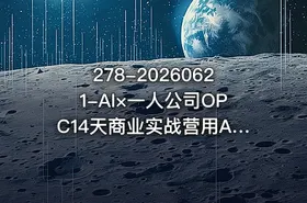 278-20260621-AI×一人公司OPC14天商业实战营用AI帮你搭建一个属于你自己的能独立賺钱的一人公司系统更多资源免费下载