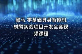 黑马 零基础具身智能机械臂实战项目开发全套视频课程