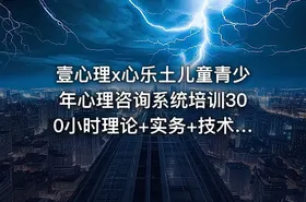 壹心理x心乐土儿童青少年心理咨询系统培训300小时理论+实务+技术+应用 - getfromcode