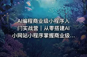 AI编程商业级小程序入门实战营｜从零搭建AI小网站小程序掌握商业级开发方法 - getfromcode