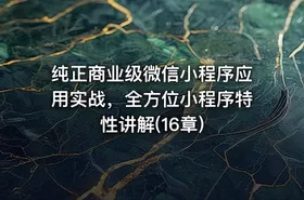 纯正商业级微信小程序应用实战，全方位小程序特性讲解(16章)