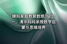 晴妈家庭教育数感3级合一，清华妈妈亲授数学启蒙与思维培养