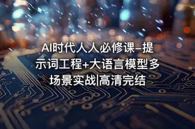 AI时代人人必修课-提示词工程+大语言模型多场景实战|高清完结