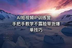 AI短视频IP训练营，手把手教学不露脸带货爆单技巧 - getfromcode