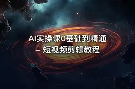 AI实操课0基础到精通 - 短视频剪辑教程