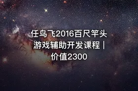 任鸟飞2016百尺竿头游戏辅助开发课程 | 价值2300