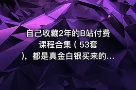 自己收藏2年的B站付费课程合集 ( 53套 )，都是真金白银买来的，总价值超过5000 - getfromcode
