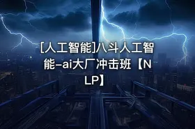[人工智能]八斗人工智能-ai大厂冲击班【NLP】 - getfromcode