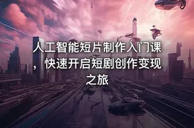 人工智能短片制作入门课，快速开启短剧创作变现之旅