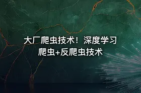 大厂爬虫技术！深度学习爬虫+反爬虫技术
