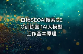 白杨SEOAI搜索GEO训练营|1AI大模型工作基本原理 - getfromcode