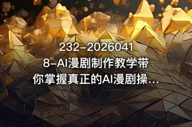 232-20260418-AI漫剧制作教学带你掌握真正的AI漫剧操作手法直接复用的实操流程更多资源 - getfromcode