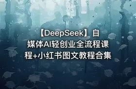 🐳 【DeepSeek】自媒体AI轻创业全流程课程+小红书图文教程合集
