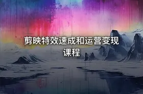 剪映特效速成和运营变现课程