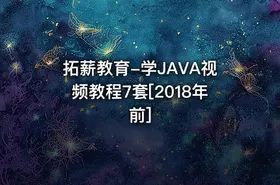 拓薪教育-学JAVA视频教程7套[2018年前]