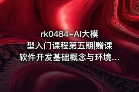 rk0484-AI大模型入门课程第五期|赠课软件开发基础概念与环境搭建 - getfromcode