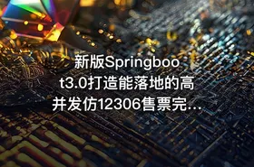 新版Springboot3.0打造能落地的高并发仿12306售票完结无密
