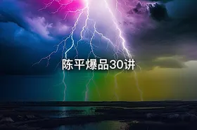 陈平爆品30讲