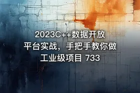 2023C++数据开放平台实战，手把手教你做工业级项目 733