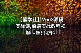 【催学社】Vue3源码实战课,前端实战教程视频 +源码资料