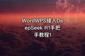 WordWPS接入DeepSeek R1手把手教程1