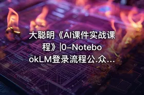 大聪明《AI课件实战课程》|0-NotebookLM登录流程公.众.号 密知圈x - getfromcode