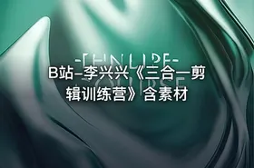 B站-李兴兴《三合一剪辑训练营》含素材