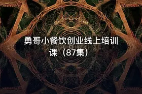 勇哥小餐饮创业线上培训课（87集）