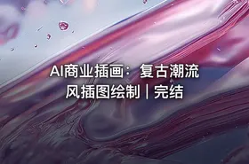 AI商业插画：复古潮流风插图绘制 | 完结