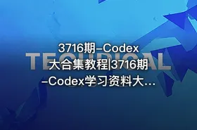 3716期-Codex大合集教程|3716期-Codex学习资料大全