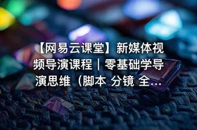 【网易云课堂】新媒体视频导演课程｜零基础学导演思维（脚本 分镜 全流程+实战案例）