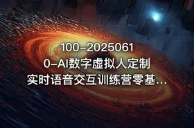 100-20250610-AI数字虚拟人定制实时语音交互训练营零基础前沿核心数字人开发技术更多资源 - getfromcode
