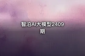 智泊AI大模型2409期