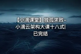【小滴课堂】独孤求败-小滴云架构大课十八式|已完结 - getfromcode