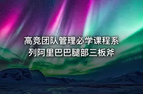 高竞团队管理必学课程系列阿里巴巴腿部三板斧 - getfromcode