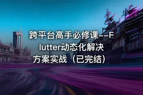 跨平台高手必修课--Flutter动态化解决方案实战（已完结） - getfromcode