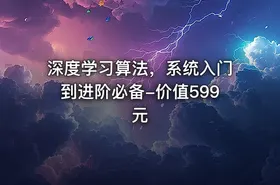 深度学习算法，系统入门到进阶必备-价值599元