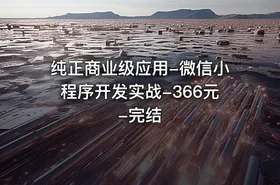 纯正商业级应用-微信小程序开发实战-366元-完结