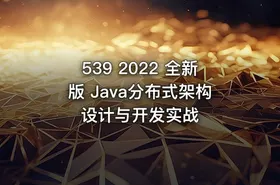 539 2022 全新版 Java分布式架构设计与开发实战