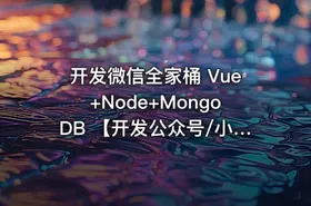 开发微信全家桶 Vue+Node+MongoDB 【开发公众号/小程序】
