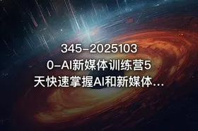 345-20251030-AI新媒体训练营5天快速掌握AI和新媒体营销技能零基础到精通更多资源 - getfromcode