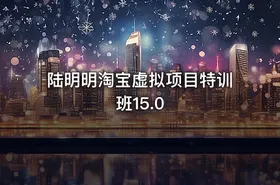 陆明明淘宝虚拟项目特训班15.0