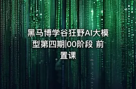 黑马博学谷狂野AI大模型第四期|00阶段 前置课 - getfromcode