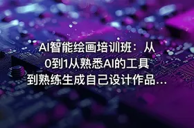 AI智能绘画培训班：从0到1从熟悉AI的工具到熟练生成自己设计作品的AI绘画课