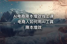 AI电商降本增效线上课，电商人如何用AI工具降本增效 - getfromcode