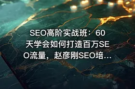 SEO高阶实战班：60天学会如何打造百万SEO流量，赵彦刚SEO培训课程(17G) 价值3298元