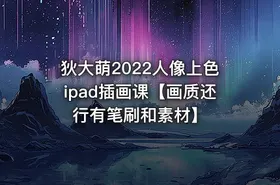 狄大萌2022人像上色ipad插画课【画质还行有笔刷和素材】