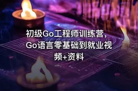 初级Go工程师训练营，Go语言零基础到就业视频+资料