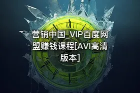 营销中国_VIP百度网盟赚钱课程[AVI高清版本]