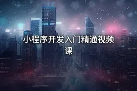 小程序开发入门精通视频课